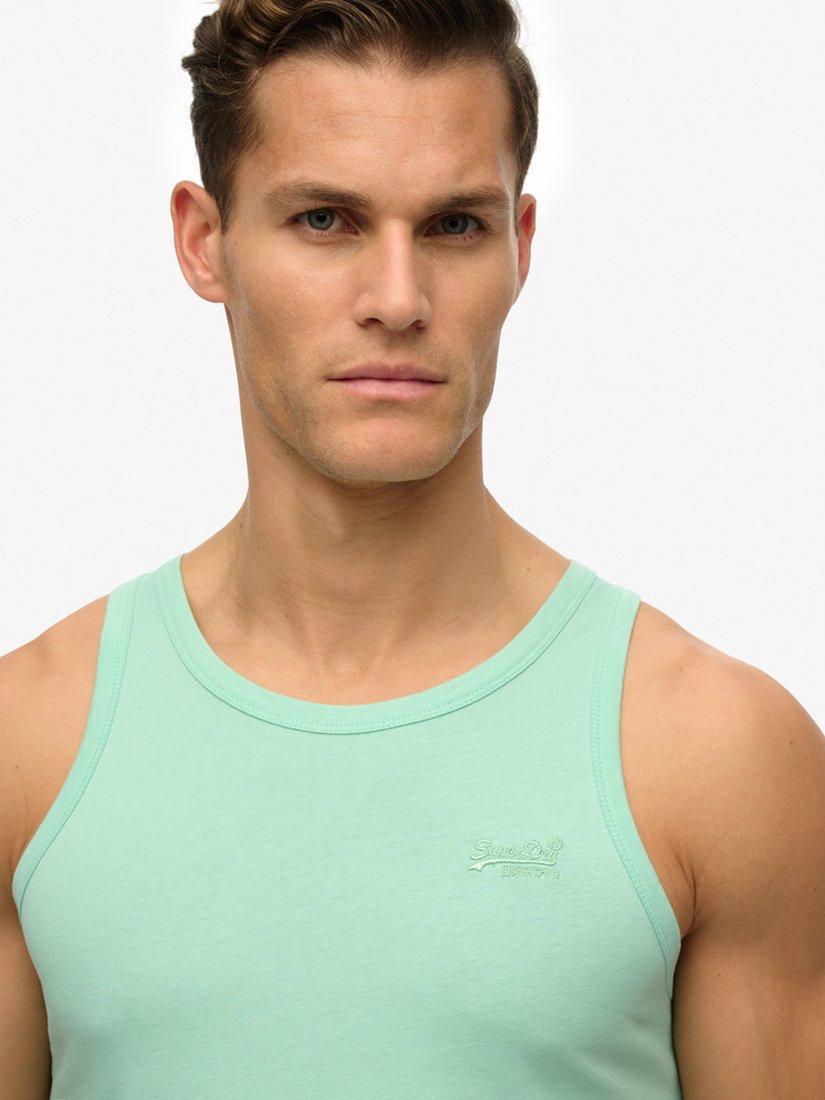 Product image 4 of 4, which shows Superdry Essential Logo Vest Top, Spearmint Green, S