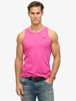 Superdry Essential Logo Vest Top, Echo Pink
