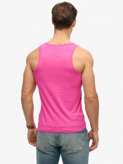 Superdry Essential Logo Vest Top - view 2, Echo Pink