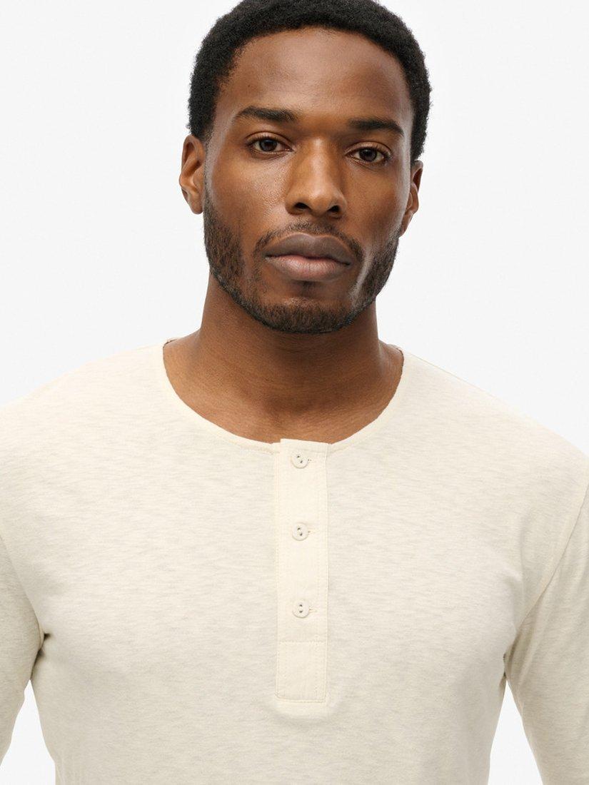 Product image 4 of 5, which shows Superdry Merchant Store Grandad Lightweight Top, Oyster Cream, S