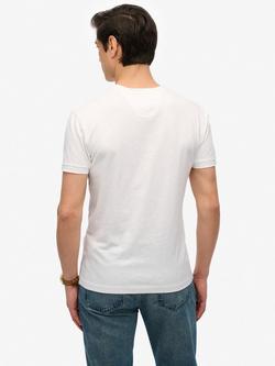 Superdry Slub Cotton Short Sleeve Jersey Grandad Top - view 2, Optic