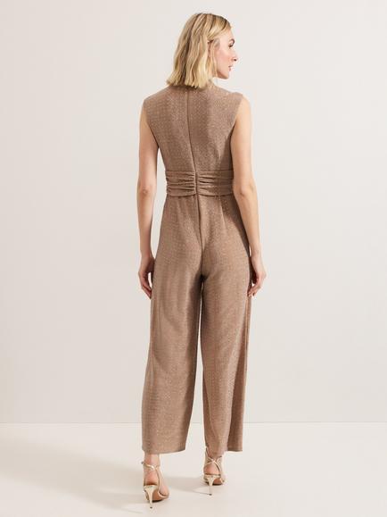 Phase Eight Brea Stud Jumpsuit, Latte - view 2, Latte