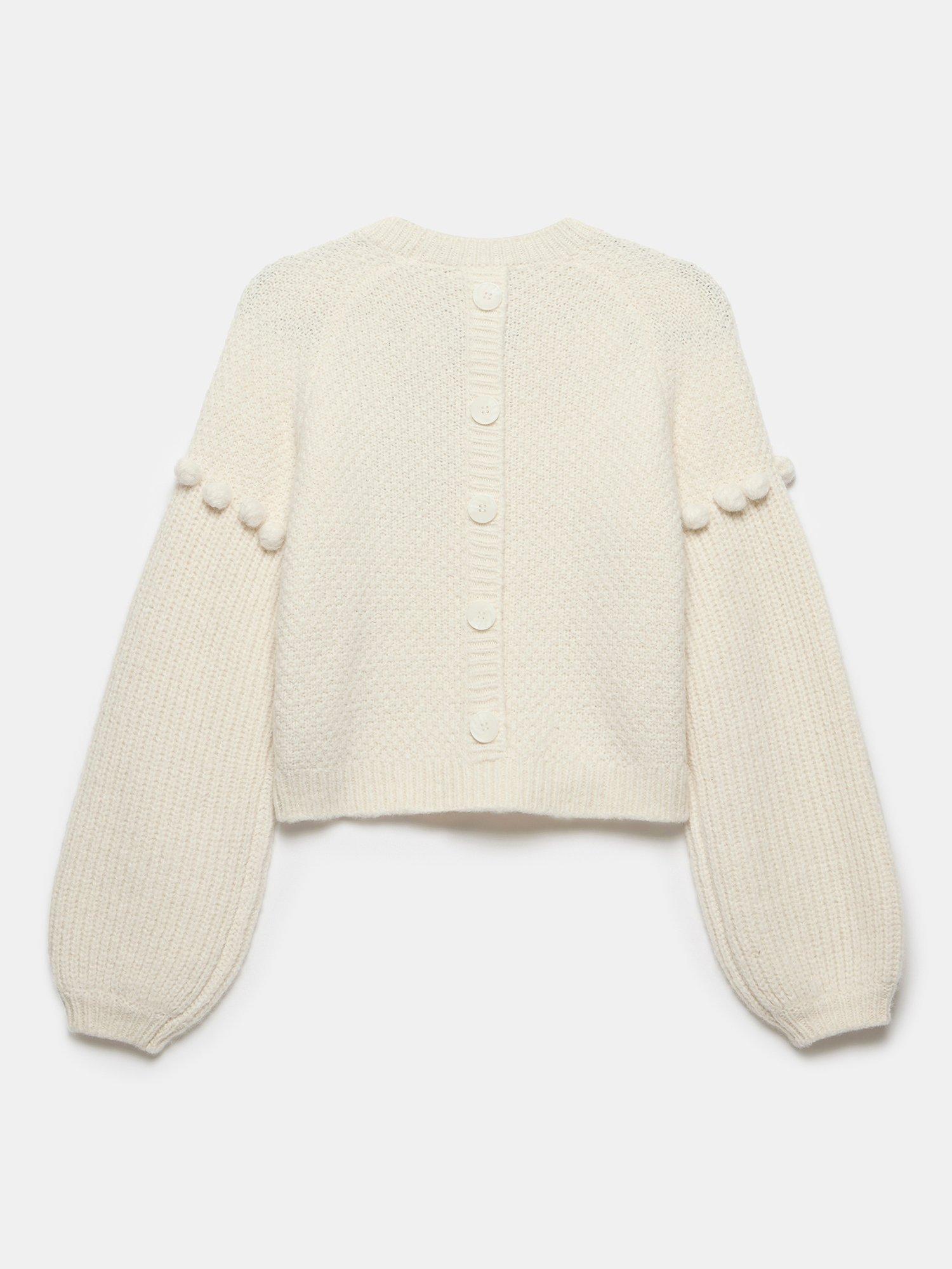 Product image 8 of 9, which shows Mint Velvet Bobble Sleeve Jumper, Natural Cream, L