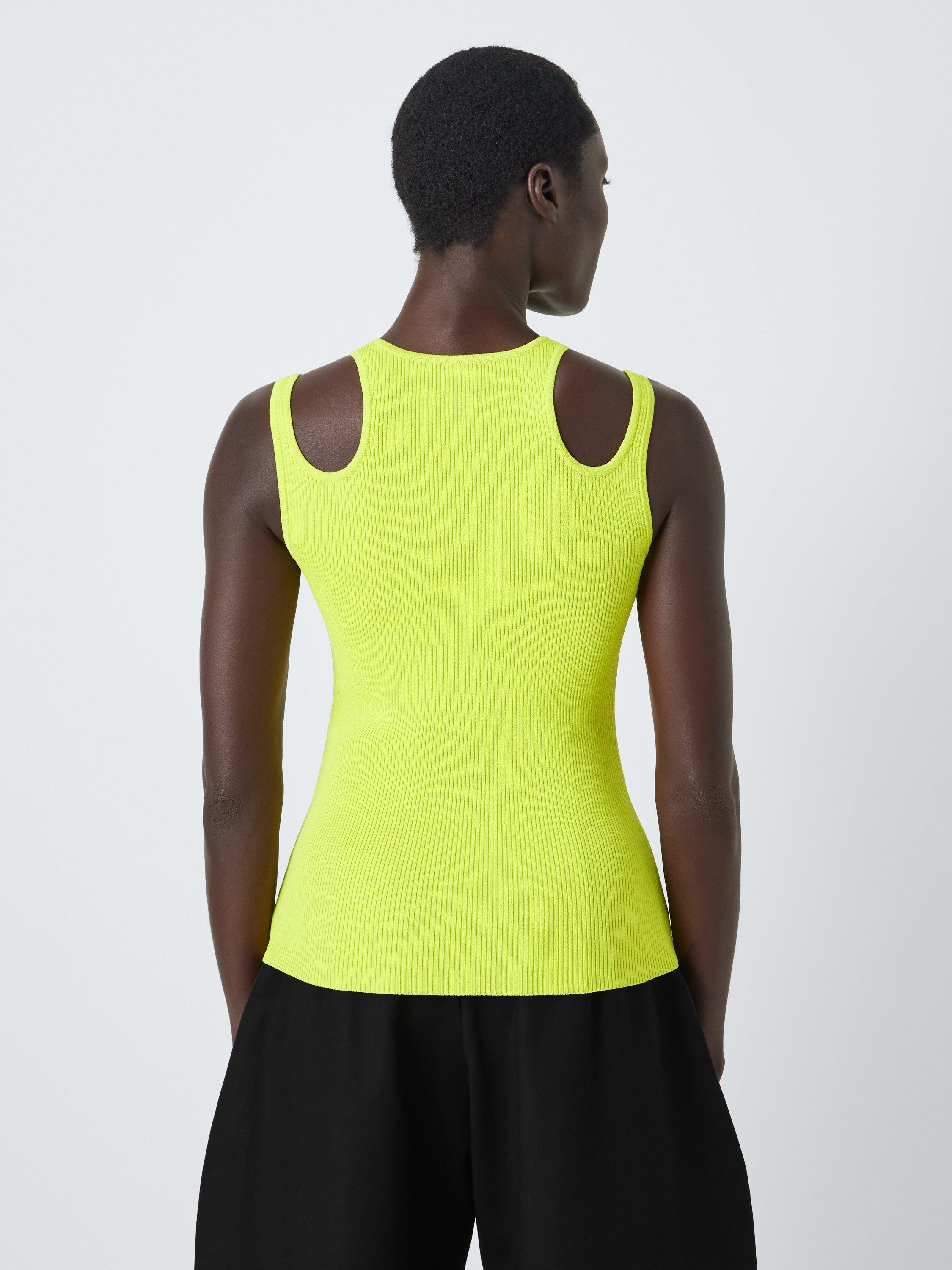Product image 2 of 7, which shows John Lewis x A.W.A.K.E. MODE Rib Knit Tank Top, Lime Green, 6