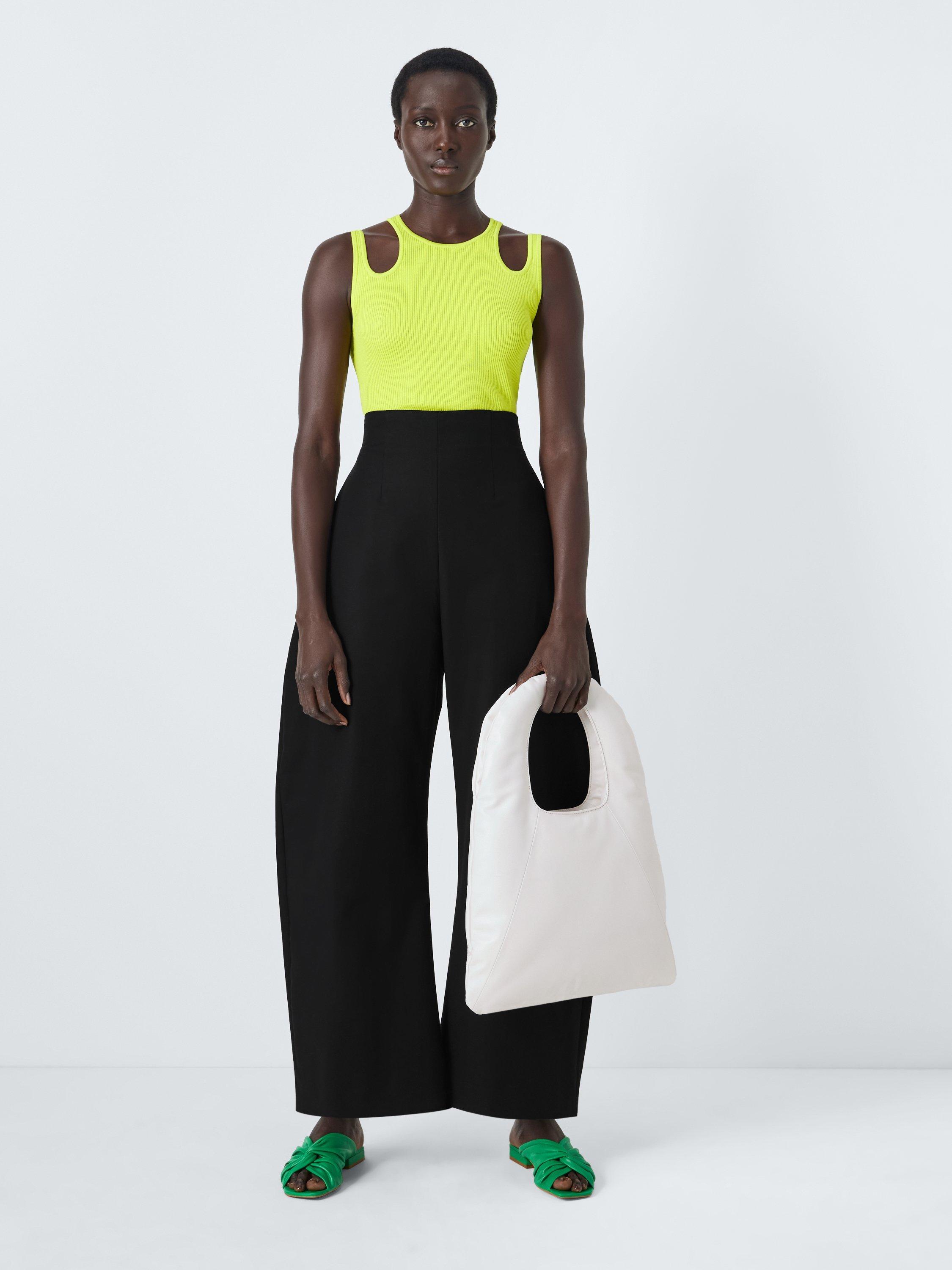 Product image 3 of 7, which shows John Lewis x A.W.A.K.E. MODE Rib Knit Tank Top, Lime Green, 6