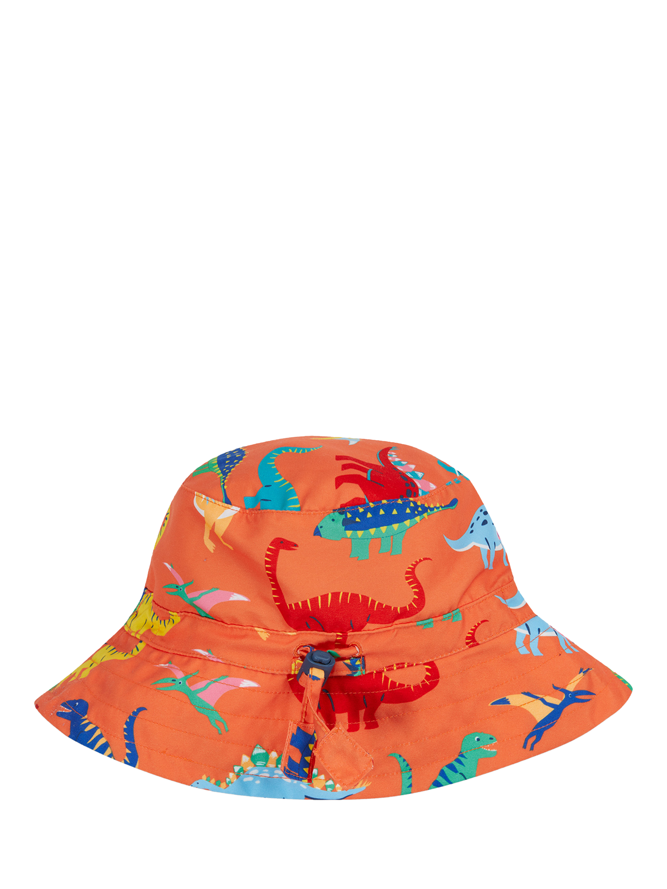 Product image 1 of 3, which shows Frugi Kids' Harbour Dinosaur Swim Hat, Salamander/Multi, 0-4 months
