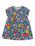 Frugi Baby Ellen Cotton Short Sleeved Floral Dress, Potager Garden
