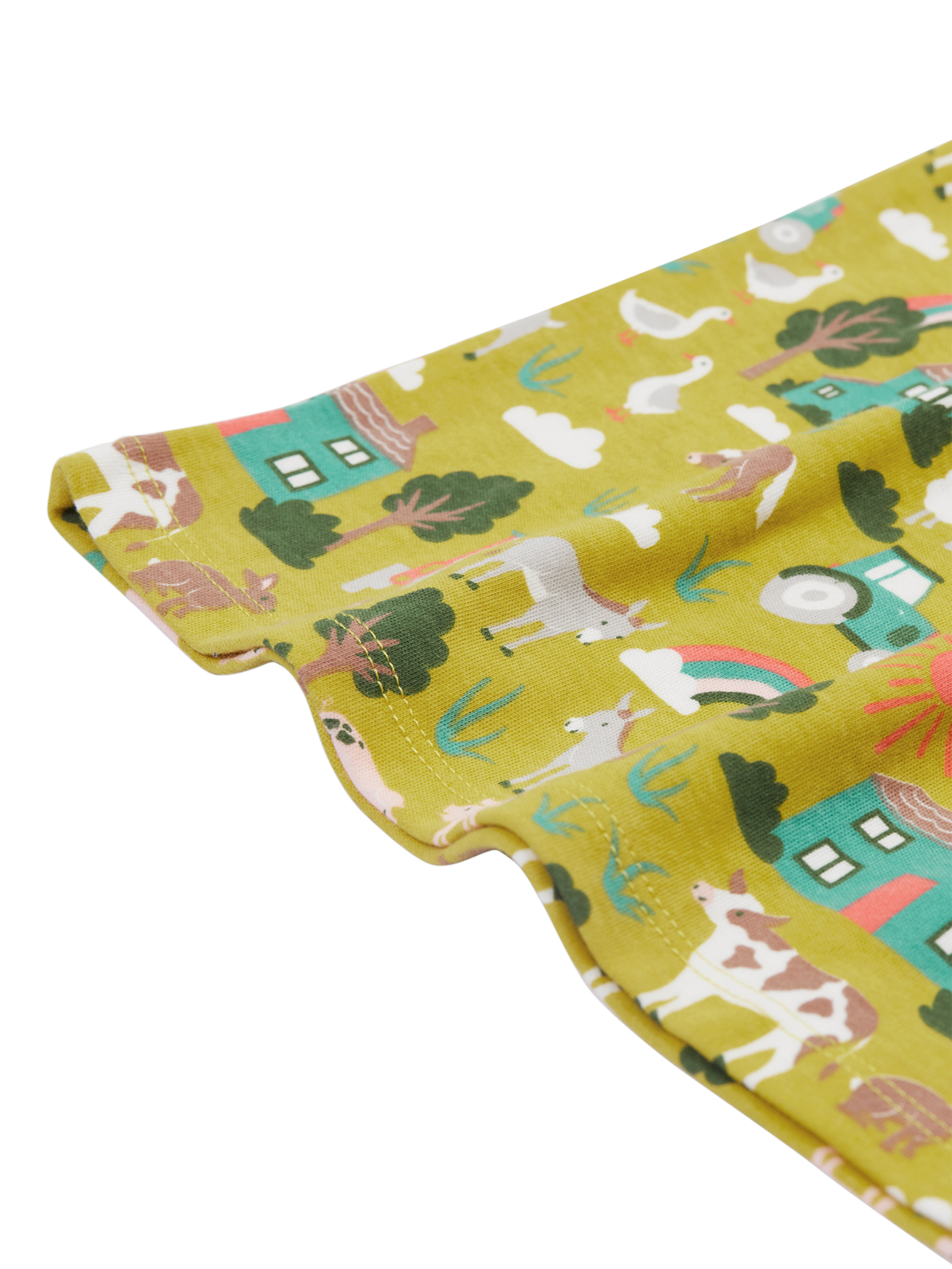 Product image 3 of 4, which shows Frugi Kids' Tallie Organic Cotton Farm Life Printed Dress, Multi, 0-3 months