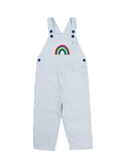 Frugi Baby Hugh Organic Cotton Dungarees, Blue, Blue