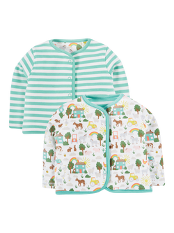 Frugi Baby Joy Organic Cotton Reversible Jacket, Multi, Multi