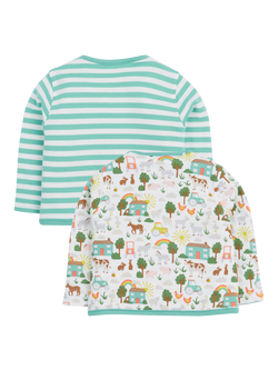 Frugi Baby Joy Organic Cotton Reversible Jacket, Multi - view 2, Multi