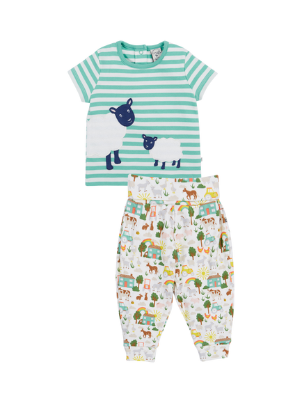 Frugi Kids' Frankie Pure Organic Cotton Outfit, Multi, Multi
