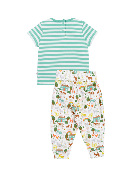 Frugi Kids' Frankie Pure Organic Cotton Outfit, Multi - view 2, Multi