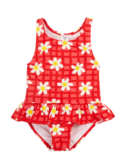 Frugi Baby Little Sun Safe Floral Swimsuit, Multi, Multi
