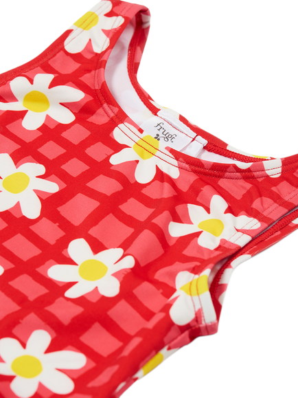 Frugi Baby Little Sun Safe Floral Swimsuit, Multi - view 2, Multi