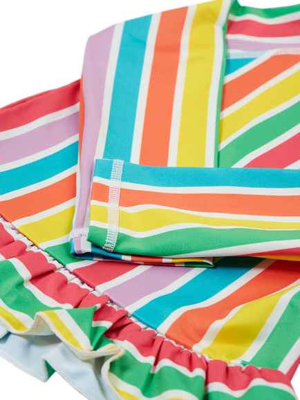 Frugi Baby Waverley Stripe Long Sleeve Rash Vest & Briefs, Multi - view 2, Multi