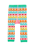 Frugi Baby Daisy Ladybird Knitted Leggings, Daisy Fair Isle