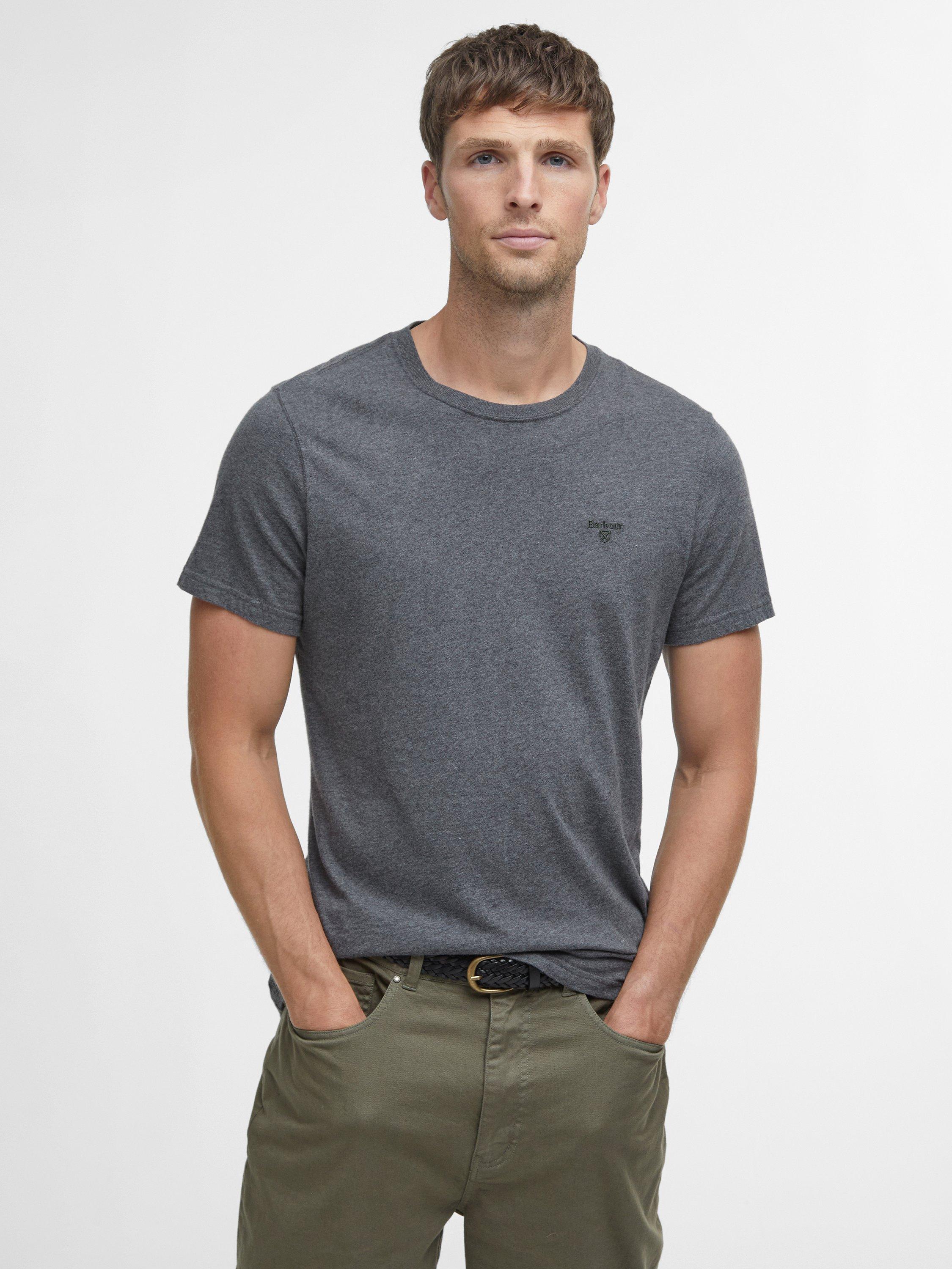 Product image 1 of 5, which shows Barbour Essential Sports T-Shirt, Slate Marl, S