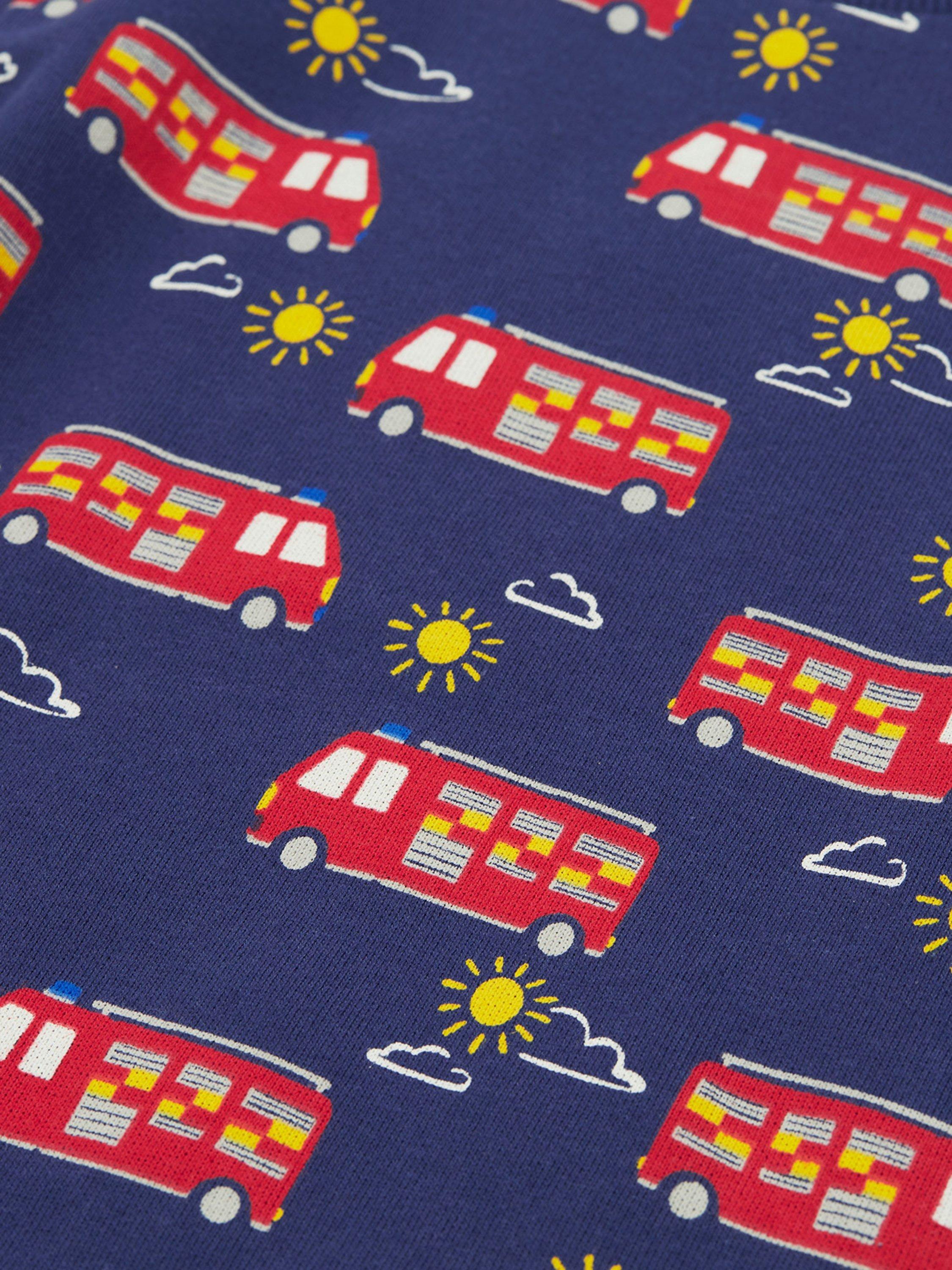 Product image 4 of 4, which shows Frugi Kids' Cotton Fleece Easy On Sweatshirt, Fire Engine, 0-3 months