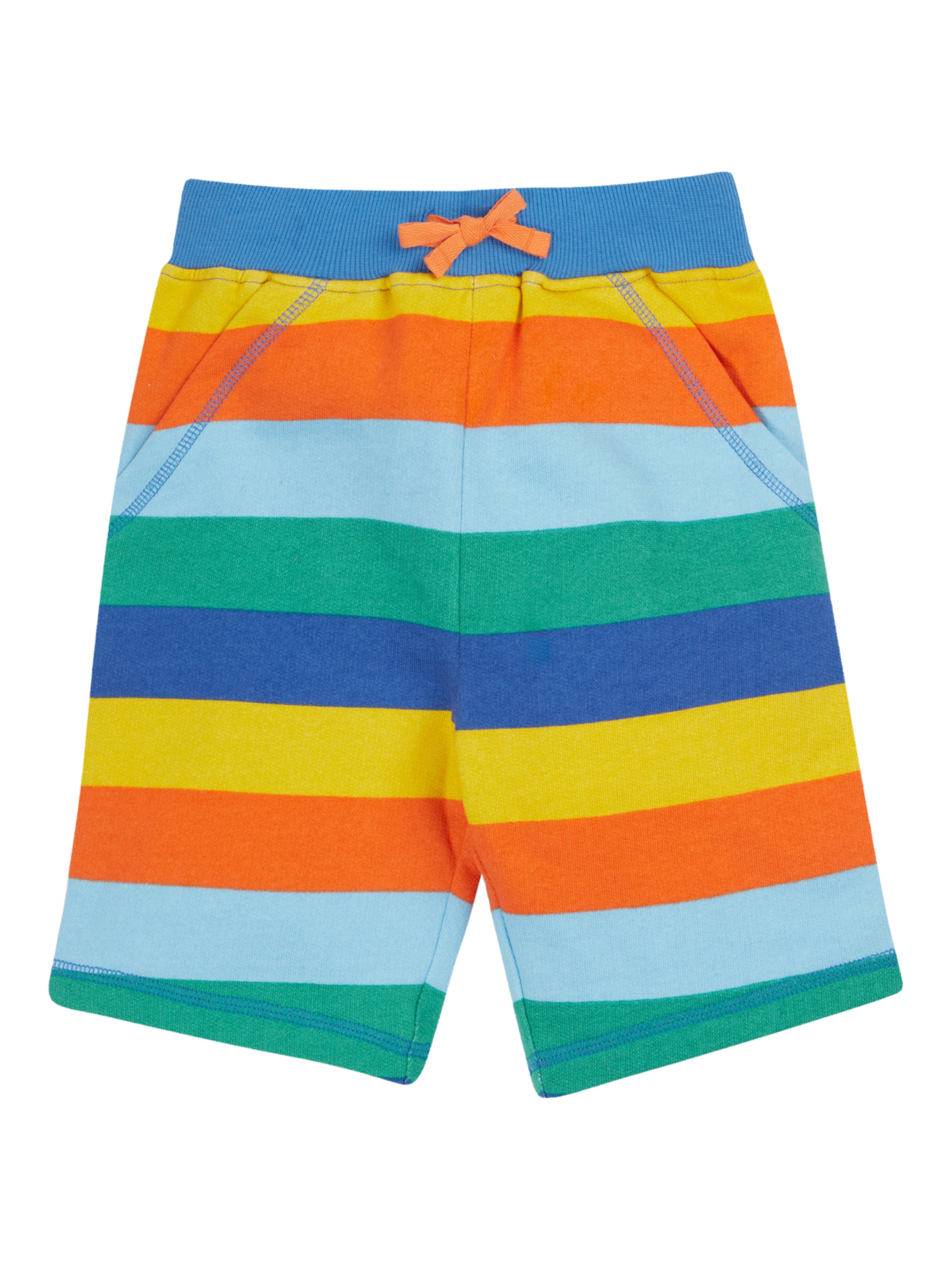 Product image 1 of 4, which shows Frugi Kids' Samson Organic Cotton Printed Shorts, Multi, 2-3 years