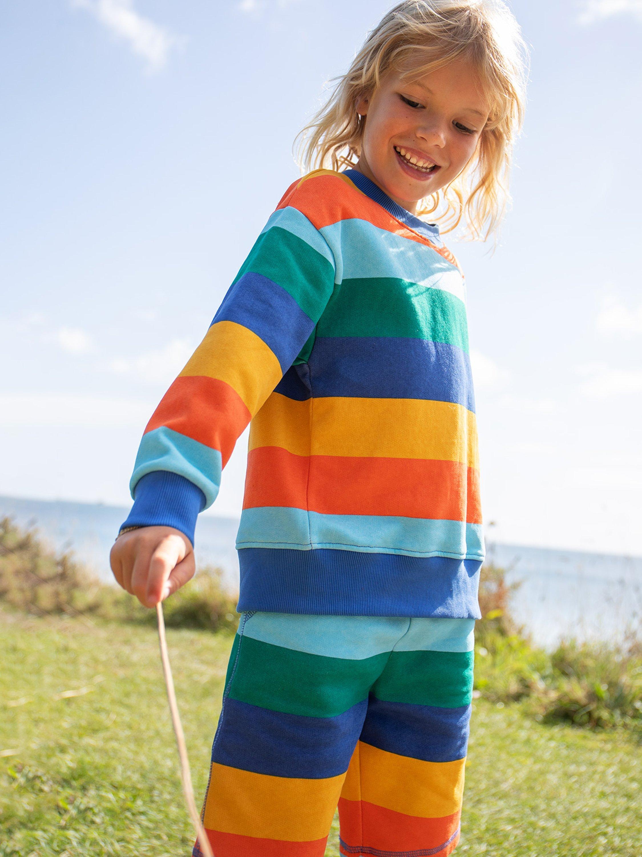 Product image 2 of 4, which shows Frugi Kids' Samson Organic Cotton Printed Shorts, Multi, 2-3 years