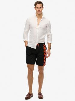 Superdry Classic 19" Logo Board Shorts, Black
