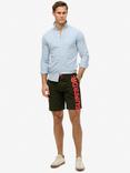 Superdry Classic 19" Logo Board Shorts, Olive Green