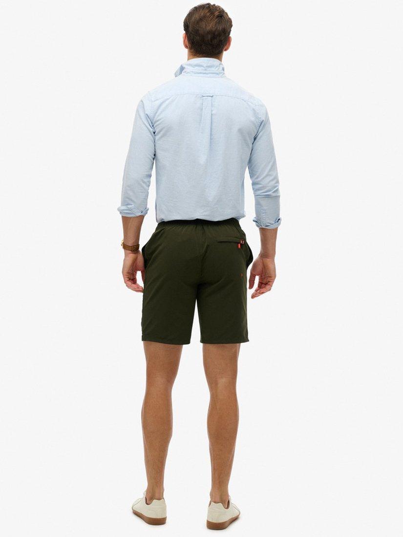 Product image 2 of 7, which shows Superdry Classic 19" Logo Board Shorts, Olive Green, S