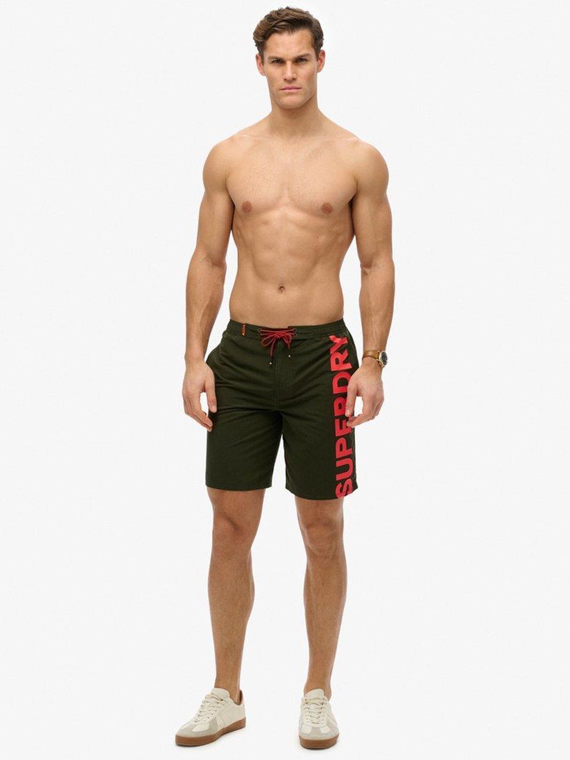 Product image 7 of 7, which shows Superdry Classic 19" Logo Board Shorts, Olive Green, S