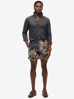 Superdry Hawaiian Print 17" Swim Shorts, Navy