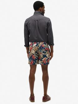 Superdry Hawaiian Print 17" Swim Shorts - view 2, Navy