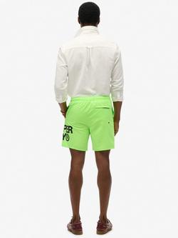 Superdry Sportswear Logo 17" Swim Shorts - view 2, Neon Green