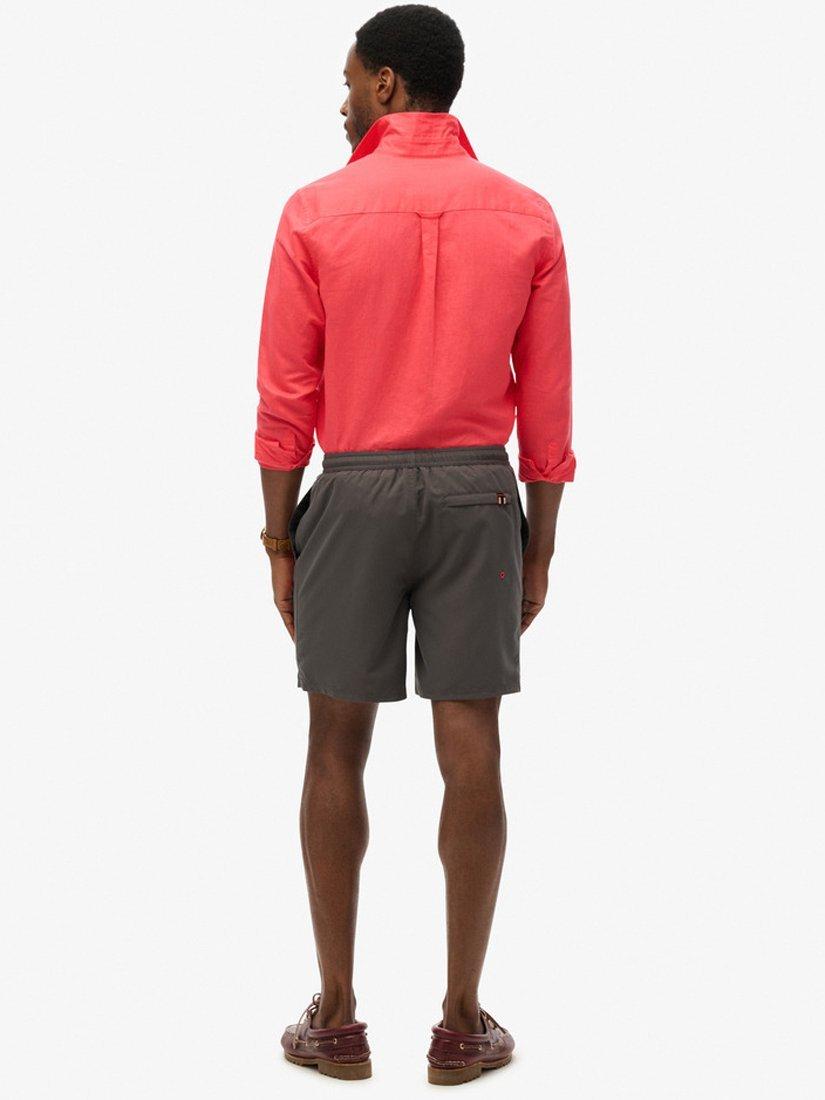 Product image 2 of 7, which shows Superdry Sport Graphic 17" Swim Shorts, Charcoal, S