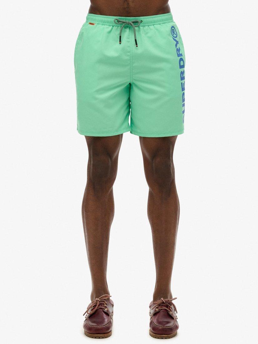 Product image 4 of 7, which shows Superdry Sport Graphic 17" Swim Shorts, Spring Bud Green, S