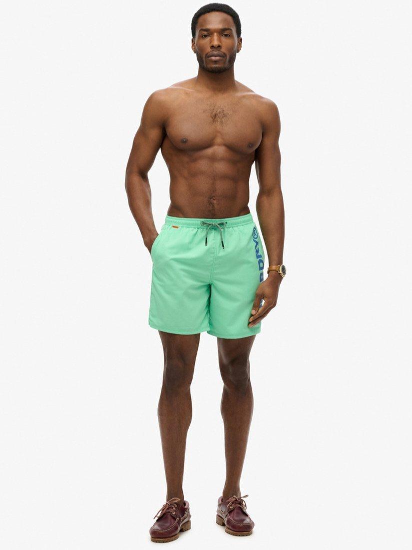Product image 7 of 7, which shows Superdry Sport Graphic 17" Swim Shorts, Spring Bud Green, S