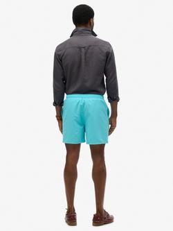 Superdry Essential 17" Swim Shorts, Aquamarine Blue - view 2, Aquamarine Blue