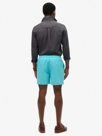 Superdry Essential 17" Swim Shorts, Aquamarine Blue - view 2, Aquamarine Blue