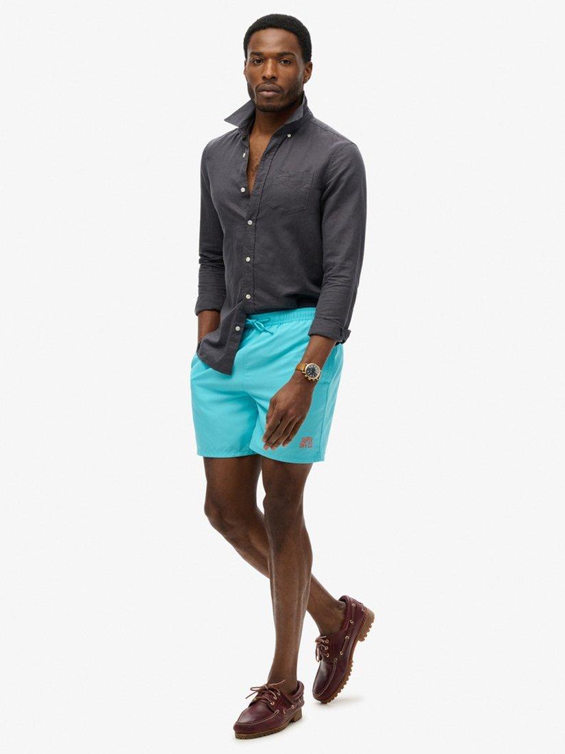 Product image 3 of 7, which shows Superdry Essential 17" Swim Shorts, Aquamarine Blue, S