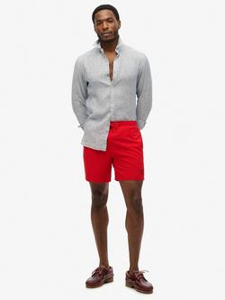 Superdry Essential 17" Swim Shorts, Rouge Red, Rouge Red