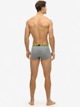 Superdry Trunks, Pack of 3, Black/Grey Marl/Asp
