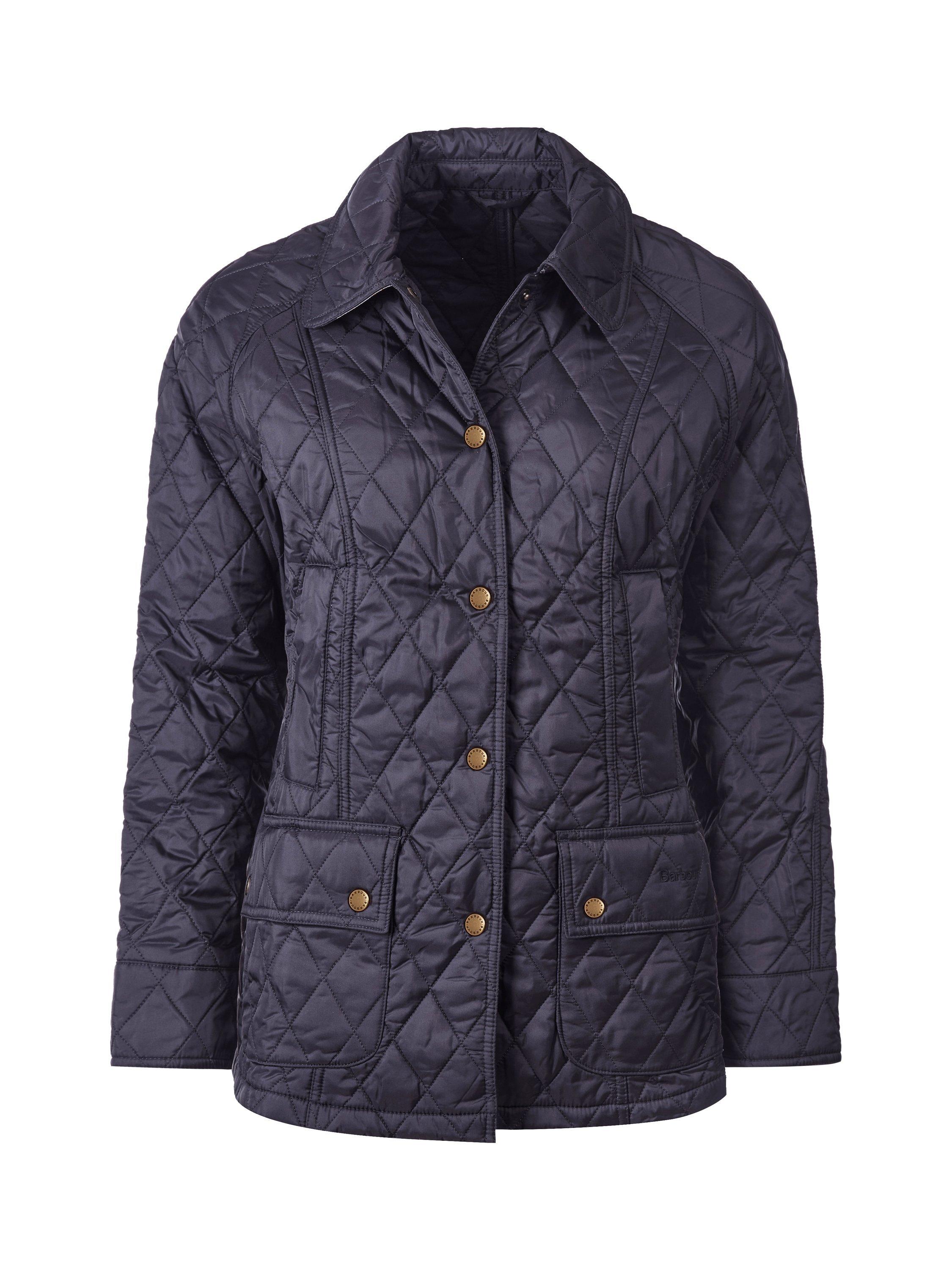 Product image 2 of 7, which shows Barbour Beadnell Quilted Jacket, Navy, 8