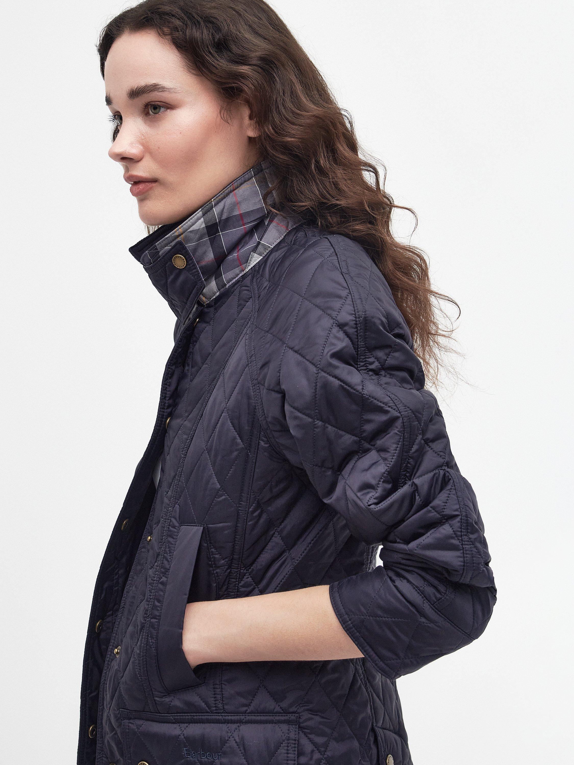 Product image 5 of 7, which shows Barbour Beadnell Quilted Jacket, Navy, 8