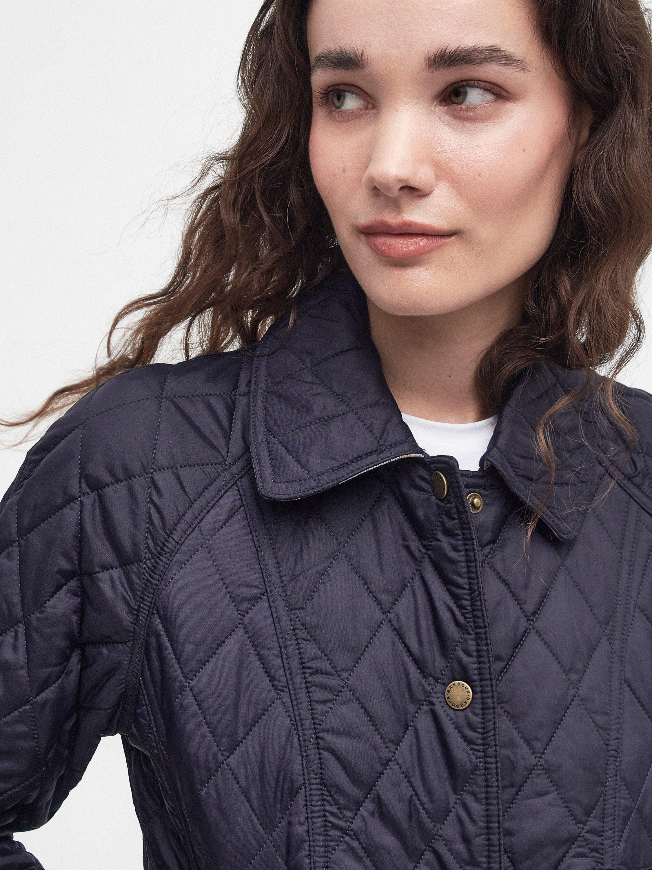 Product image 6 of 7, which shows Barbour Beadnell Quilted Jacket, Navy, 8