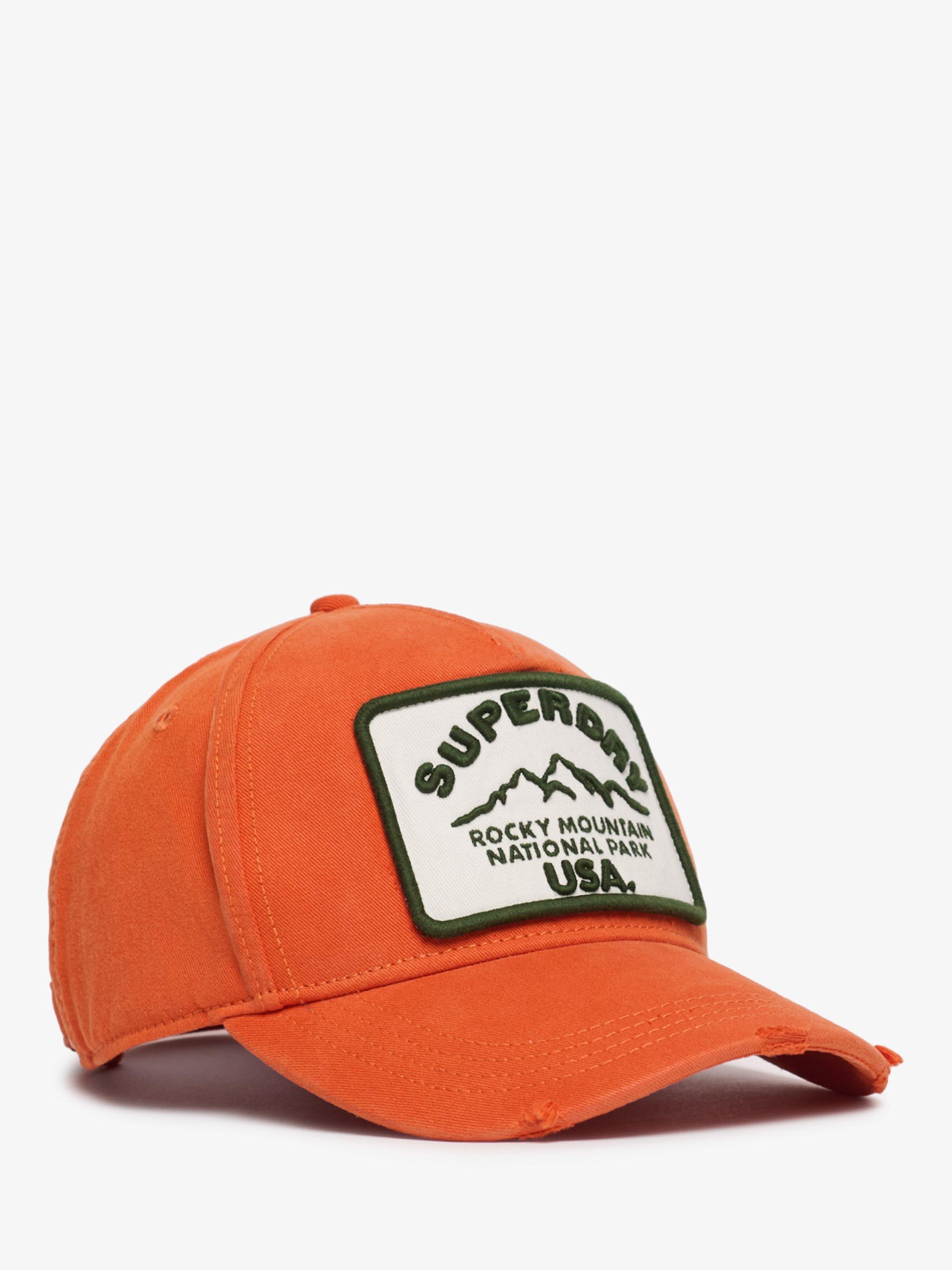 Product image 3 of 4, which shows Superdry Graphic Trucker Baseball Cap, Denim Co Rust Orange, One Size
