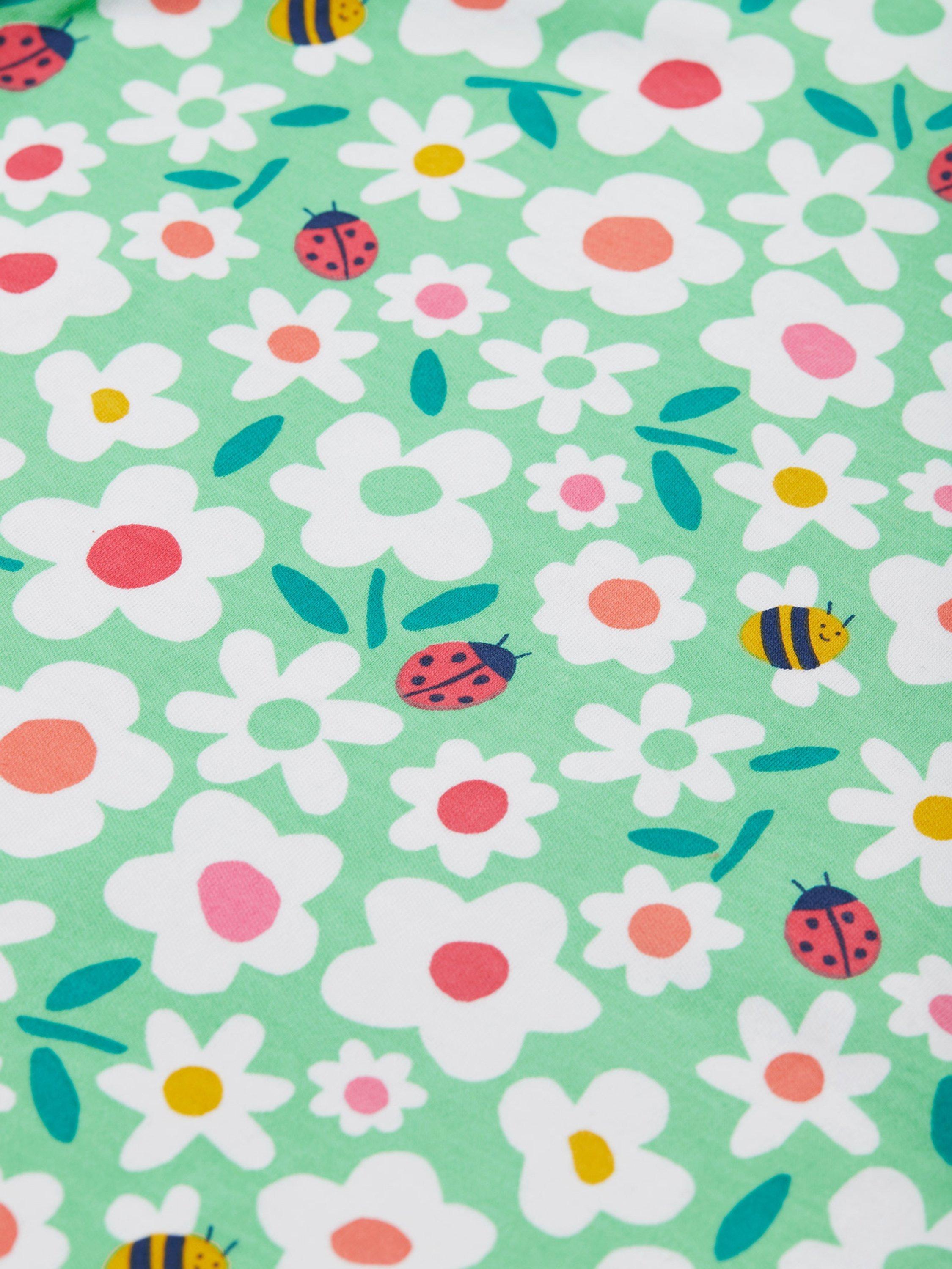 Product image 6 of 6, which shows Frugi Kids' Snuggle Cotton Fleece Floral Jumper, Multi, 9-12 months