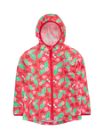 Frugi Kids' Rain or Shine Strawberry Waterproof Jacket, Pink/Multi