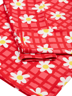 Frugi Kids' Rachel Floral Check Rash Vest & Swim Shorts Set, Red/Multi - view 2, Red/Multi