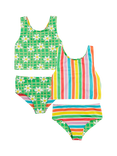 Frugi Kids' Tegan Reversible Tankini, Multi