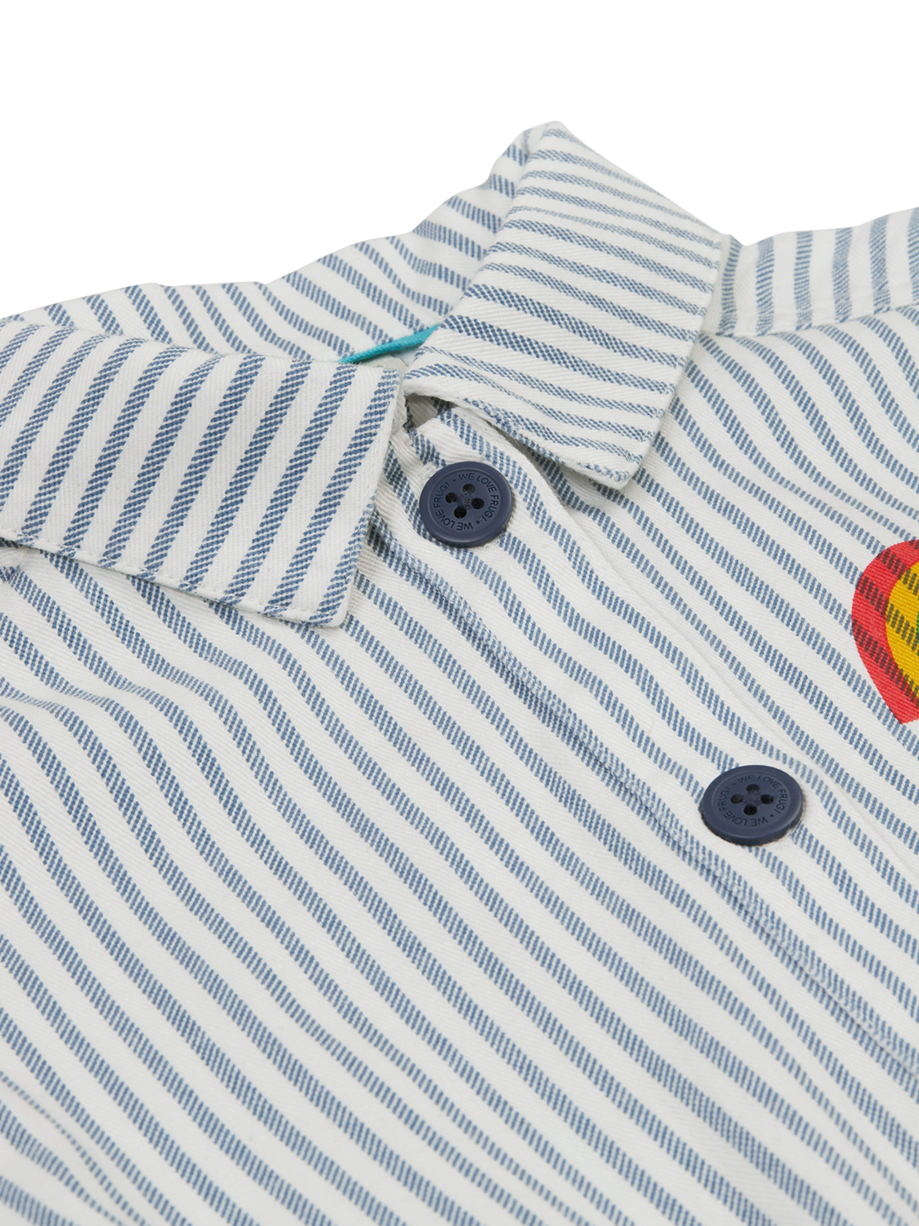Product image 6 of 8, which shows Frugi Kids' Imogen Stripe Pure Organic Cotton Jumpsuit, Multi, 2-3 years