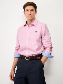 Crew Clothing Cotton Regular Fit Gingham Shirt, Light Pink/Multi